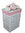 Wäschekorb Weide weiß rosa Plüschtier Einhorn 37x27 H.50
