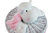 Wäschekorb Weide weiß rosa Plüschtier Hippo D.39 H.55