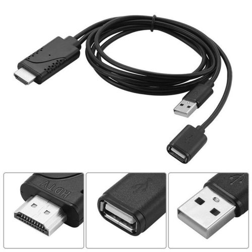 2in1 USB-Buchse auf HDMI-Stecker HDTV-Adapter für IOS8.0 Android PhonRSDE 7562S