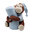 Plüschtier mit Decke 120x80cm mit Varianten Affe blau