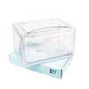 Schuhbox Aufbewahrungsbox Schuh-Organizer Kunststoffboxen faltbar transparent-weiß Organizer